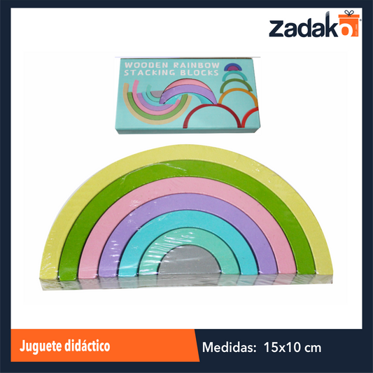 ZK-8180 BLOQUE DE APILAMIENTO DE ARCOIRIS CON 1 PZ O CAJA CON 80 PZS