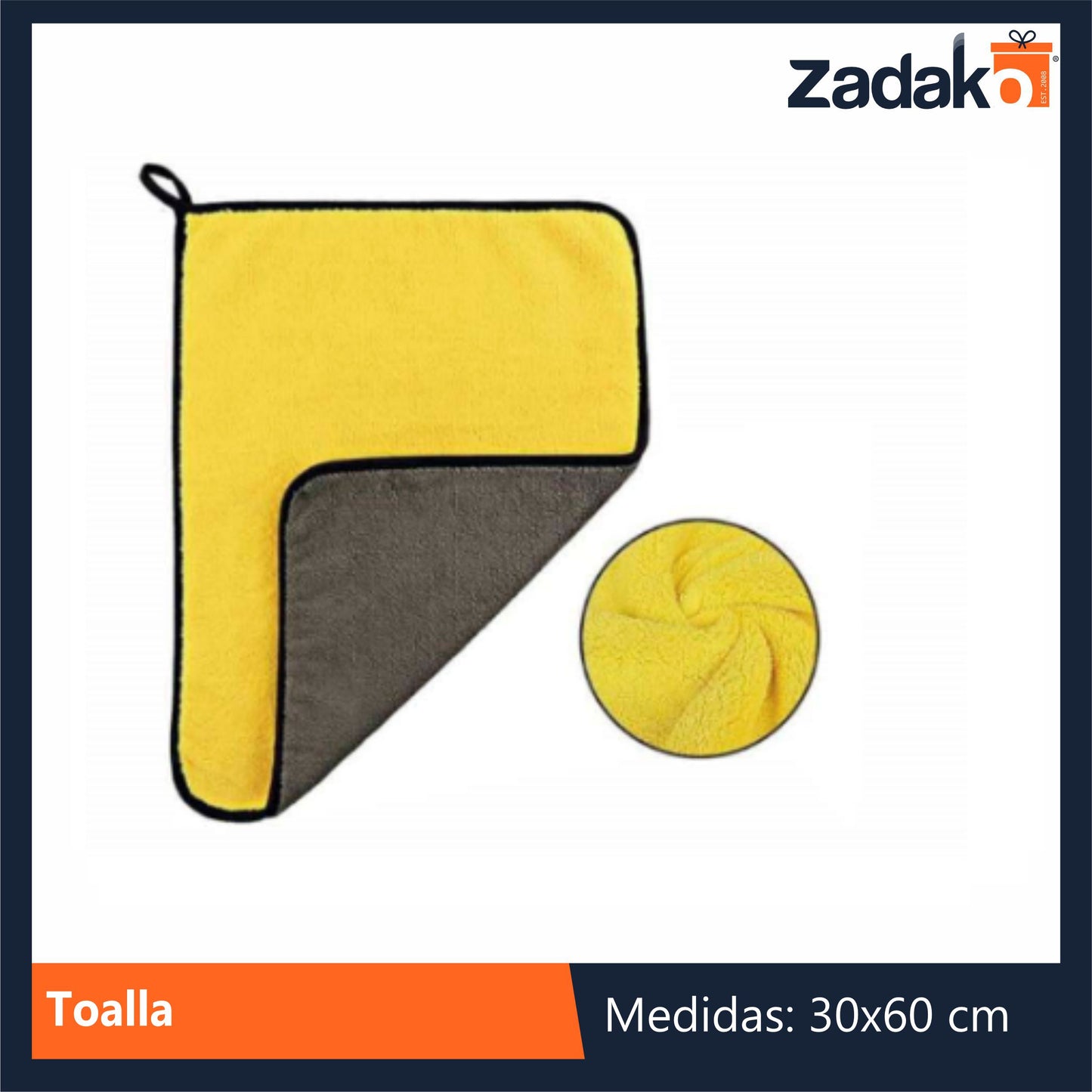 ZM-0063 TOALLA DE 30 X 60 CM CON 1 PZ O CAJA CON 600 PZS