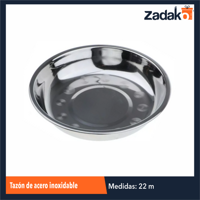 ZMA-0103 TAZON DE ACERO INOXIDABLE DE 22 CM CON 1 PZ O CAJA CON 300 PZS