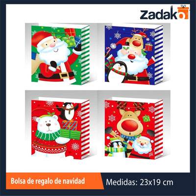 ZN-0254 BOLSA DE REGALO DE NAVIDAD CON 12 PZS O CAJA CON 80 PQTS