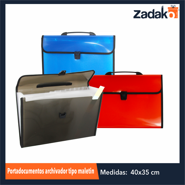 ZP-0511 PORTADOCUMENTOS ARCHIVADOR TIPO MALETIN CON 1 PZ O CAJA CON 60 PZS