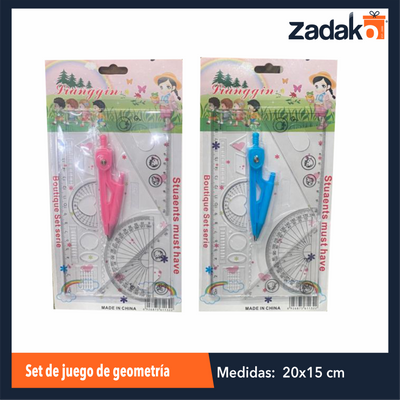 ZP-0861 SET DE JUEGO DE GEOMETRIA CON 1 PZ O CAJA CON 360 PZS