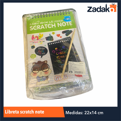 ZP-0917 LIBRETA SCRATCH NOTE, CON 1 PZ O  CAJA CON 480 PZS
