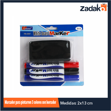 GPM-0319 ZP-0930 MARCADOR PARA PINTARRON 3 COLORES CON BORRADOR CON 1 PZ O CAJA CON 240 PZS