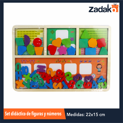 ZP-0967 SET DIDACTICO DE FIGURAS Y NUMEROS DE 0.5 X 22.5 X 15 CM CON 1 PQT O CAJA CON 200 PQTS