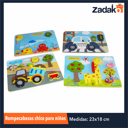 ZP-0972 ROMPECABEZAS PARA NIÑOS TRIDIMENSIONAL DE 0.5x22.5x18 CM CON 1 PZ O CAJA CON 156 PZS