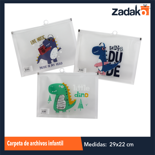 ZP-1023 CARPETA DE ARCHIVOS INFANTIL CON 1 PZ O CAJA CON 600 PZS