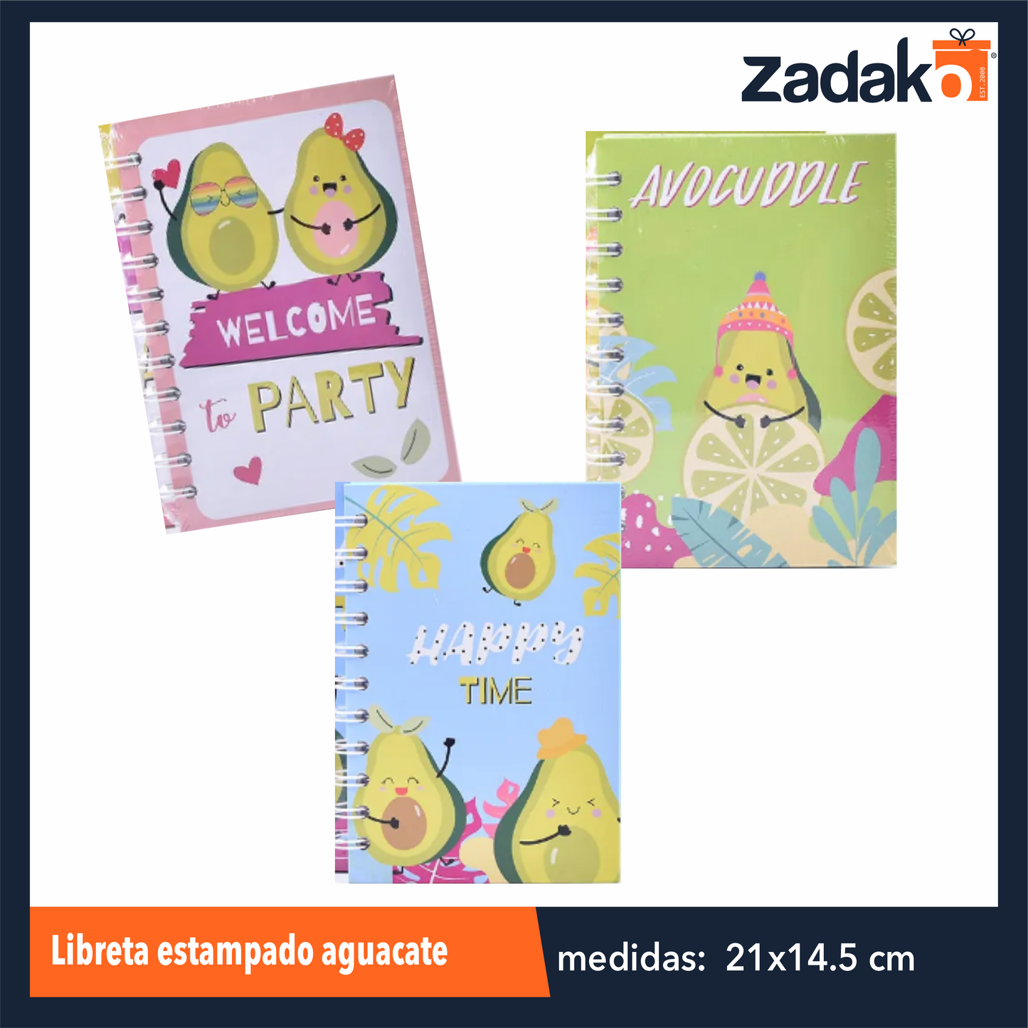 ZP-1108 LIBRETA ESTAMPADA CON 1 PZ O CAJA CON 60 PZS