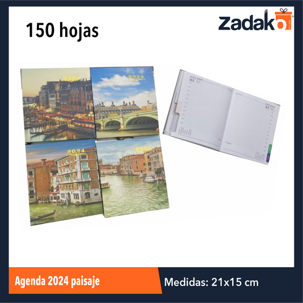 ZP-1112 AGENDA 2024 PAISAJE CON 1 PZ O CAJA CON 80 PZS