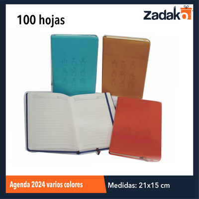 ZP-1121 LIBRETA CON FORRO DE VINIPIEL CON PORTADA DECORATIVA VARIOS COLORES CON 1 PZ O CAJA CON 100 PZS