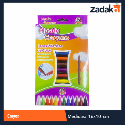 ZP-1124 CRAYON CON 12 COLORES CON 1 PZ O CAJA CON 288 PZS