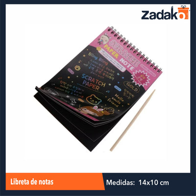 ZP-1211 LIBRETA DE NOTAS DE 10 X 14 CM CON 1 PZ O CAJA CON 500 PZS