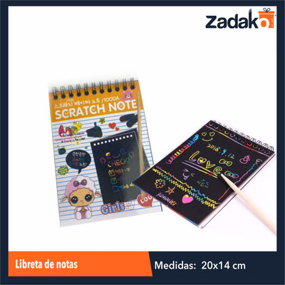 ZP-1212 LIBRETA DE NOTAS DE 14 X 20 CM CON 1 PZ O CAJA CON 360 PZS