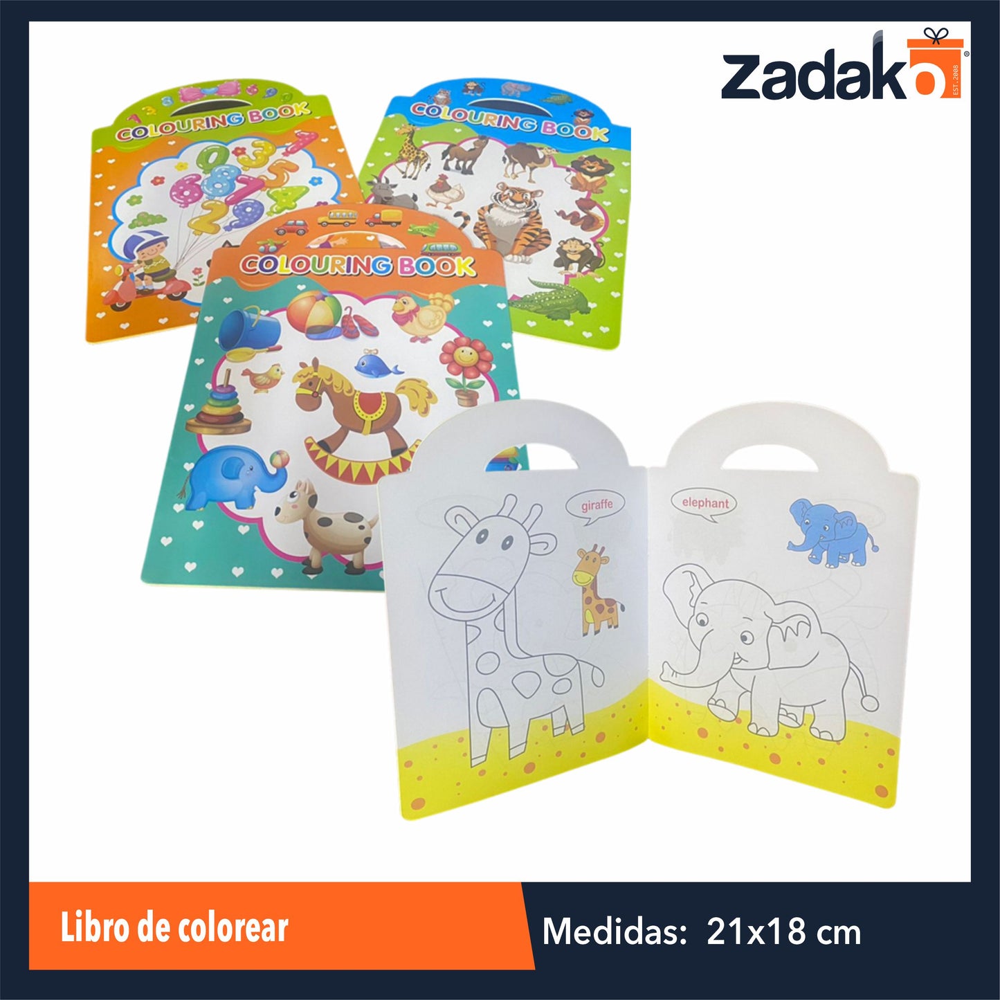 ZP-1217 LIBRO DE COLOREAR CON 12 PZ O CAJA CON 30 PQTS