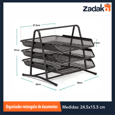 ZP-1384 ORGANIZADOR RECTANGULAR DE DOCUMENTOS CON 1 PZ O CAJA CON 12 PZS