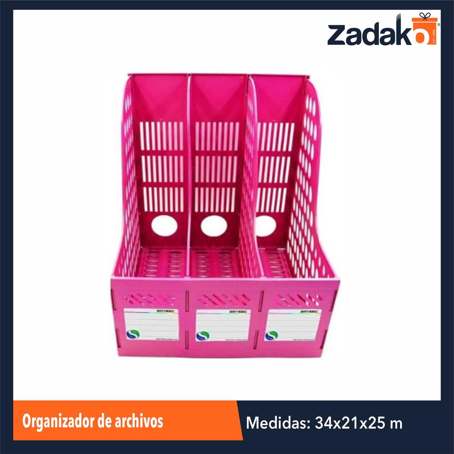 ZP-1392 ORGANIZADOR DE ARCHIVOS CON 1 PZ CAJA CON 48 PZS