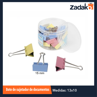 ZP-1397 BOTE DE SUJETADOR DE DOCUMENTOS CON 60 PZS CON 1 PZ O CAJA CON 96 PZS