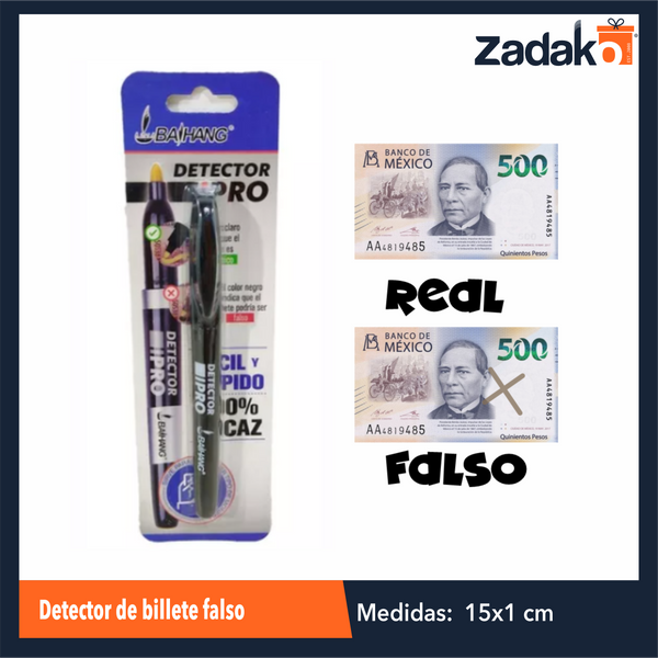 ZP-1424 DETECTOR DE BILLETE FALSO CON 1 PZ O CAJA CON 600 PZS