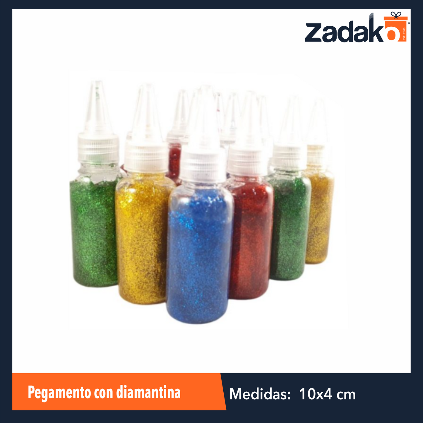 ZP-1437 PEGAMENTO CON DIAMANTINA CON 1 PZ O CAJA CON 324 PZS