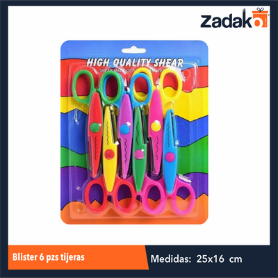ZP-1439 BLISTER 6 PZS TIJERAS CON 1 PZ O CAJA CON 120 PZS