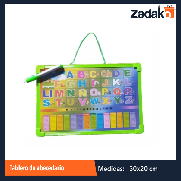ZP-1451 TABLERO  DE ABECEDARIO DE 30x20 CM CON 1 PZ O CAJA CON 168 PZS