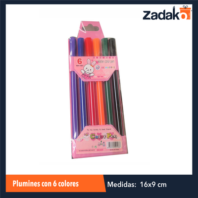 ZP-1501 PLUMINES CON 6 COLORES CON 1 PZ O CAJA CON 480 PZS