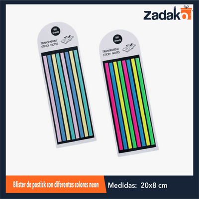 ZP-1509 BLISTER RESALTADOR CON DIFERENTES COLORES NEON, CON 1 PZ O CAJA CON 1200 PZS