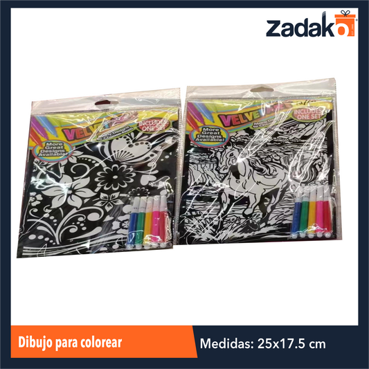 ZP-1517 DIBUJO PARA COLOREAR CON 1 PZ O CAJA CON 600 PZS