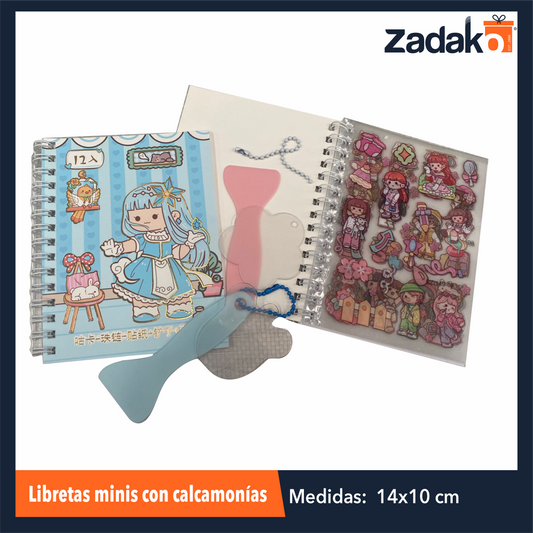 ZP-1523 LIBRETAS MINIS CON CALCAMONIAS CAJA CON 1 PZ O CAJA CON 1152 PZS