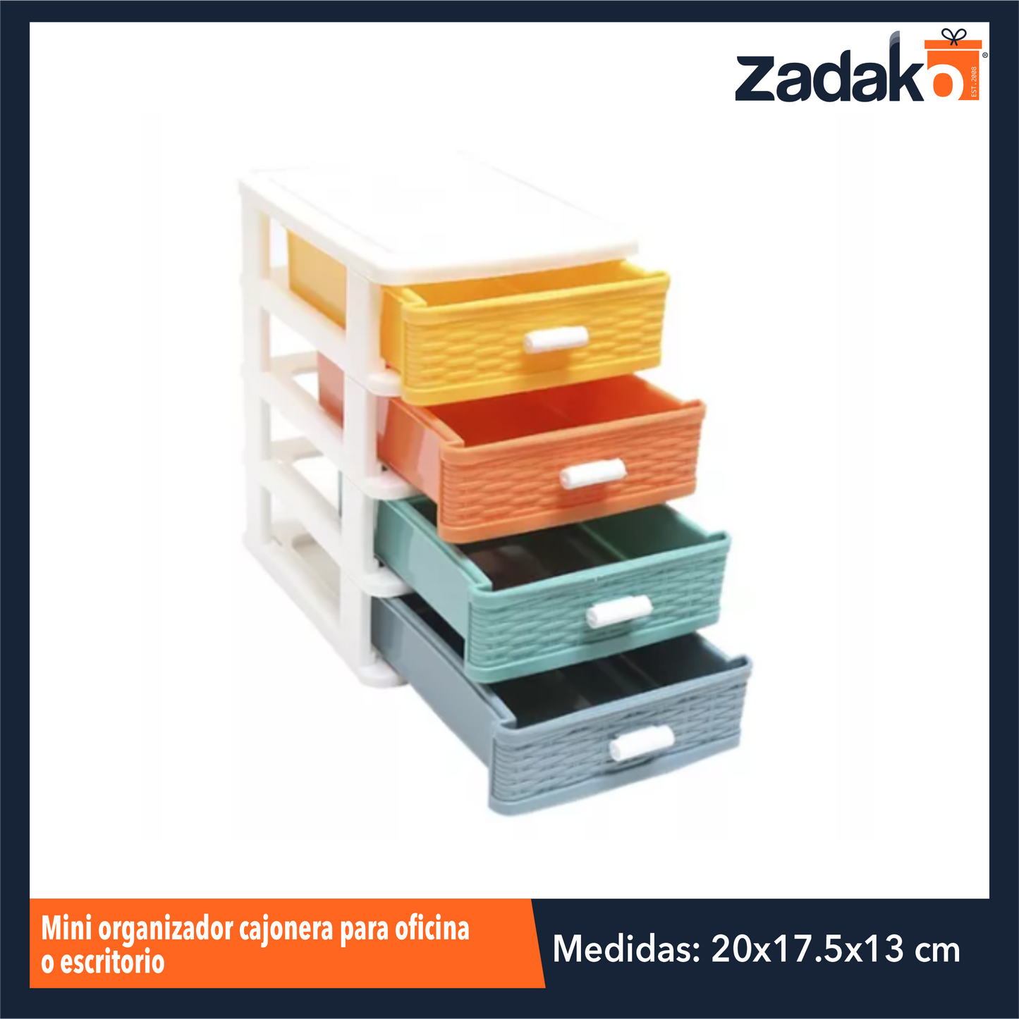 ZP-1539 MINI ORGANIZADOR CAJONERA PARA OFICINA O ESCRITORIO CON 1 PZ O CAJA CON 36 PZS