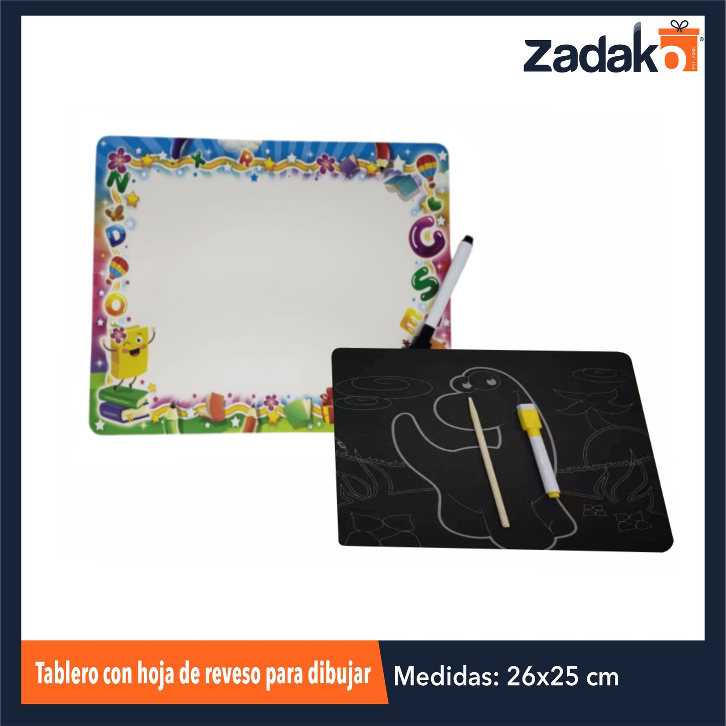 ZP-1612 TABLERO CON HOJA DE REVESO PARA DIBUJAR CON 1 PZ O CAJA CON 600 PZS