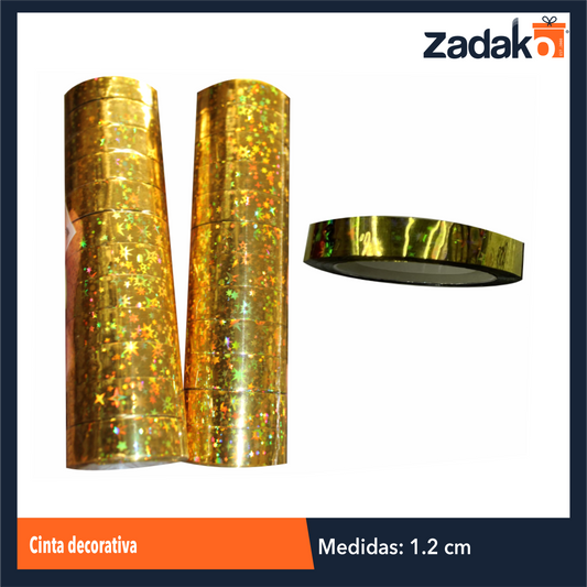 ZP-1638 CINTA DECORATIVA CON 12 PIEZAS O CAJA CON 60 PQTS