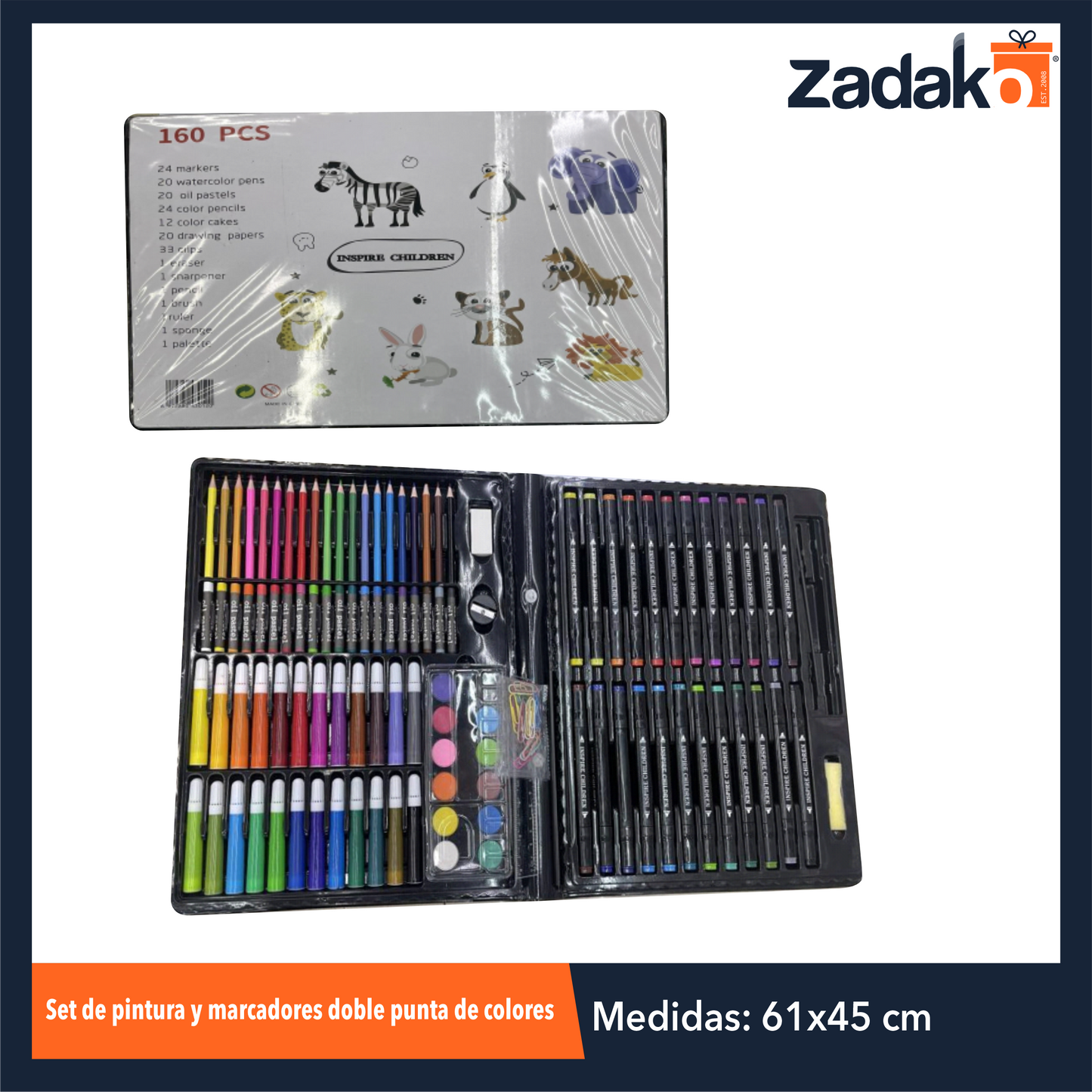 ZP-1292 PLUMINES CON 24 COLORES CON 1 PQT O CAJA CON 48 PQTS