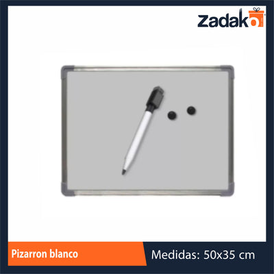 ZP-1472 PIZARRON BLANCO 35 X 50 CM CON 1 PZ O CAJA CON 48 PZS