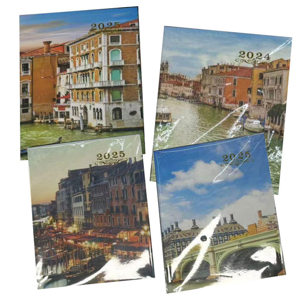 ZP-2006 / HFY-1284 5AGENDA  CON DISEÑO DE PAISAJE 14.5 X 21 CM 2025  CON 1 PZ O CAJA CON 80 PZS