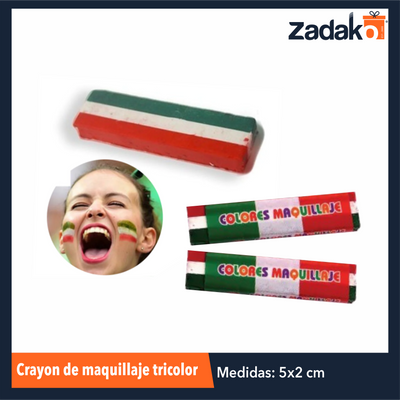 ZT-0030 CRAYON DE MAQUILLAJE TRICOLOR CON 50 PZS O CAJA CON 20 PQTS