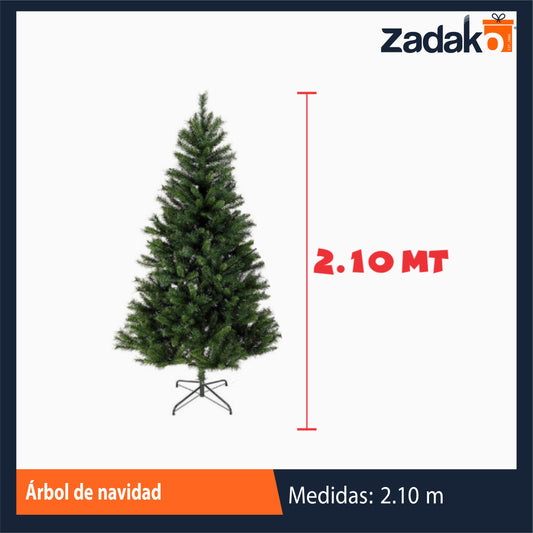 ZT-0083 ARBOL DE NAVIDAD 2.10 MTRS DE ALTO CON 1 PZ