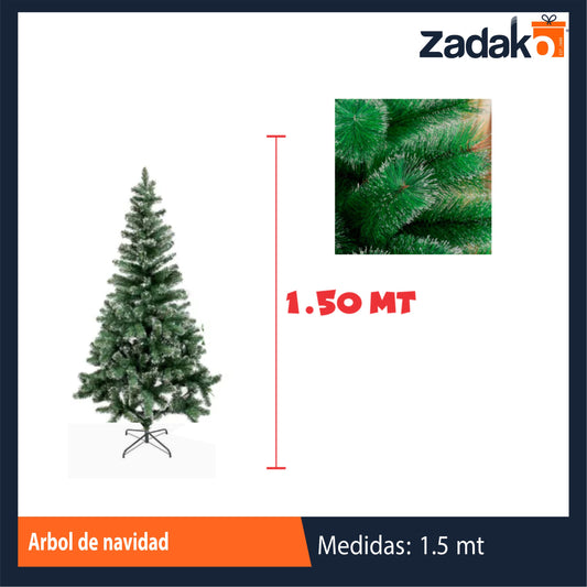 ZT-0088 ARBOL DE NAVIDAD 1.5 MTRS DE ALTO CON 1 PZ