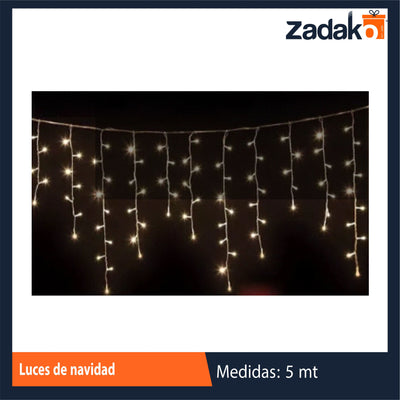 ZT-0375 CORTINA DE LUCES DE 5M CON 1 PZ O CAJA CON 24 PZS