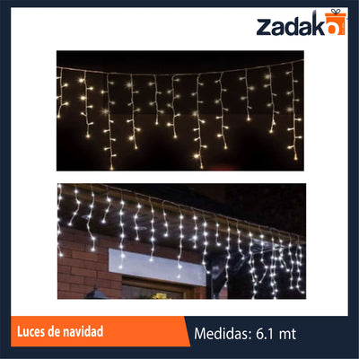 ZT-0379 CORTINA DE LUCES DE 6.1 M CON 1 PZ O CAJA CON 18 PZS