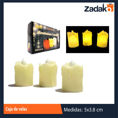 ZT-0405 CAJA DE VELAS  3.8 X 5 CM CON 24 PZS O CAJA CON 40 PQTS