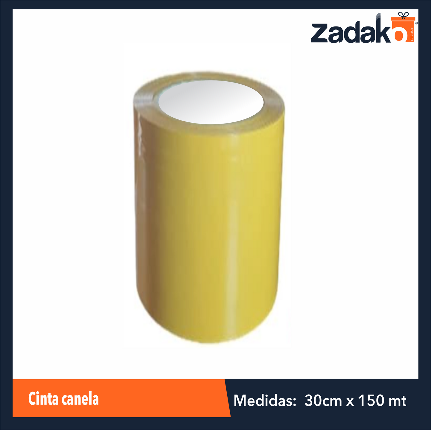 ZF-0255 ROLLO DE CINTA CANELA CON 1 PZ O CAJA CON 6 PZS