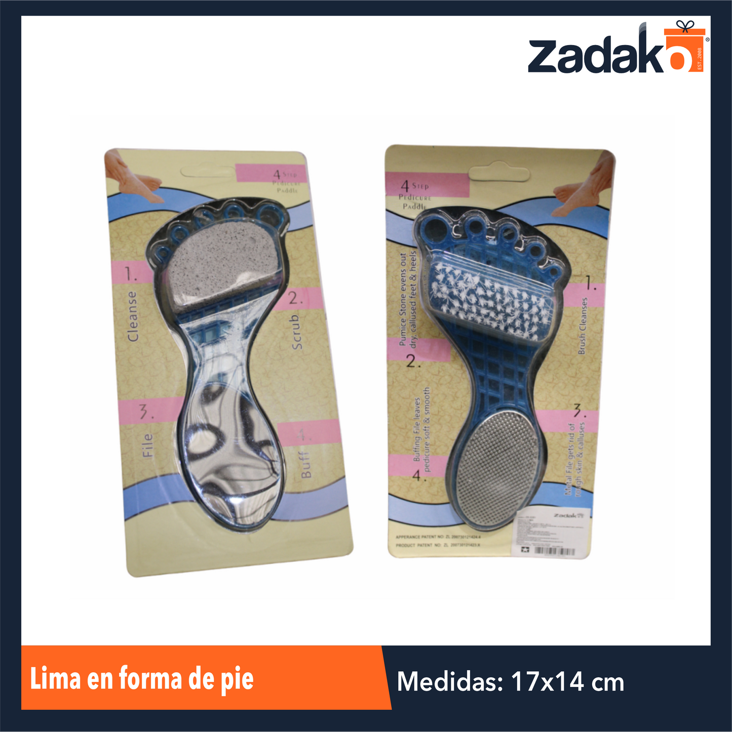 ZB-0281 LIMA EN FORMA DE PIE CON 1 PZ O CAJA CON 288 PZS