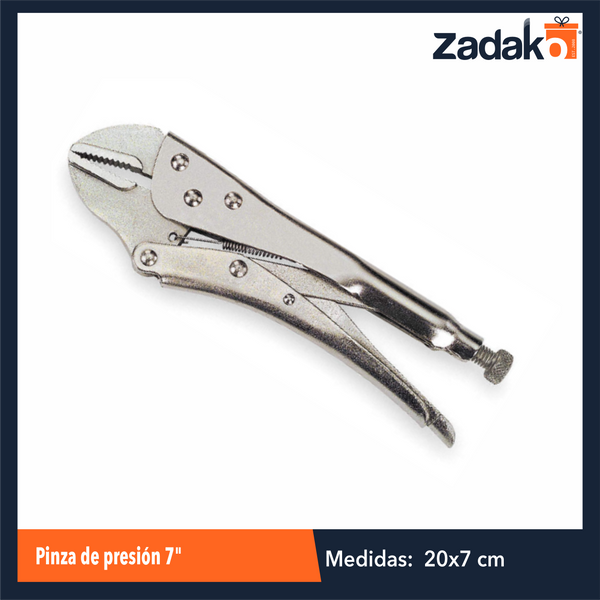 ZF-0290 PINZA DE PRESIÓN 7 PULGADAS CON 1 PZ O CAJA CON 60 PZS