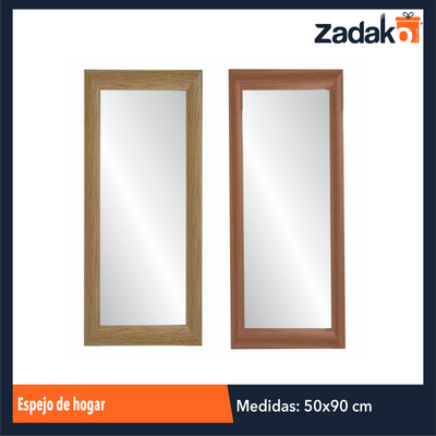 ZH-0266 ESPEJO DE HOGAR 30 X 90 CM CON 1 PZ O CAJA CON 12 PZS