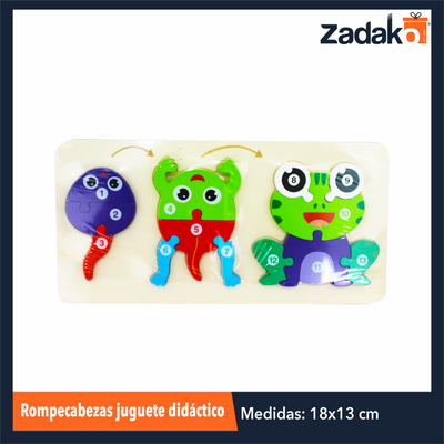 ZK-8015 ROMPECABEZAS DIDACTICO DE CRECIMIENTO DE 13X 18 CM CON 1 PZ O CAJA CON 120 PZS