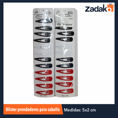 ZK-8111 BLISTER PRENDEDORES PARA CABELLO CON 12 PZA O CAJA CON 100 PQTS