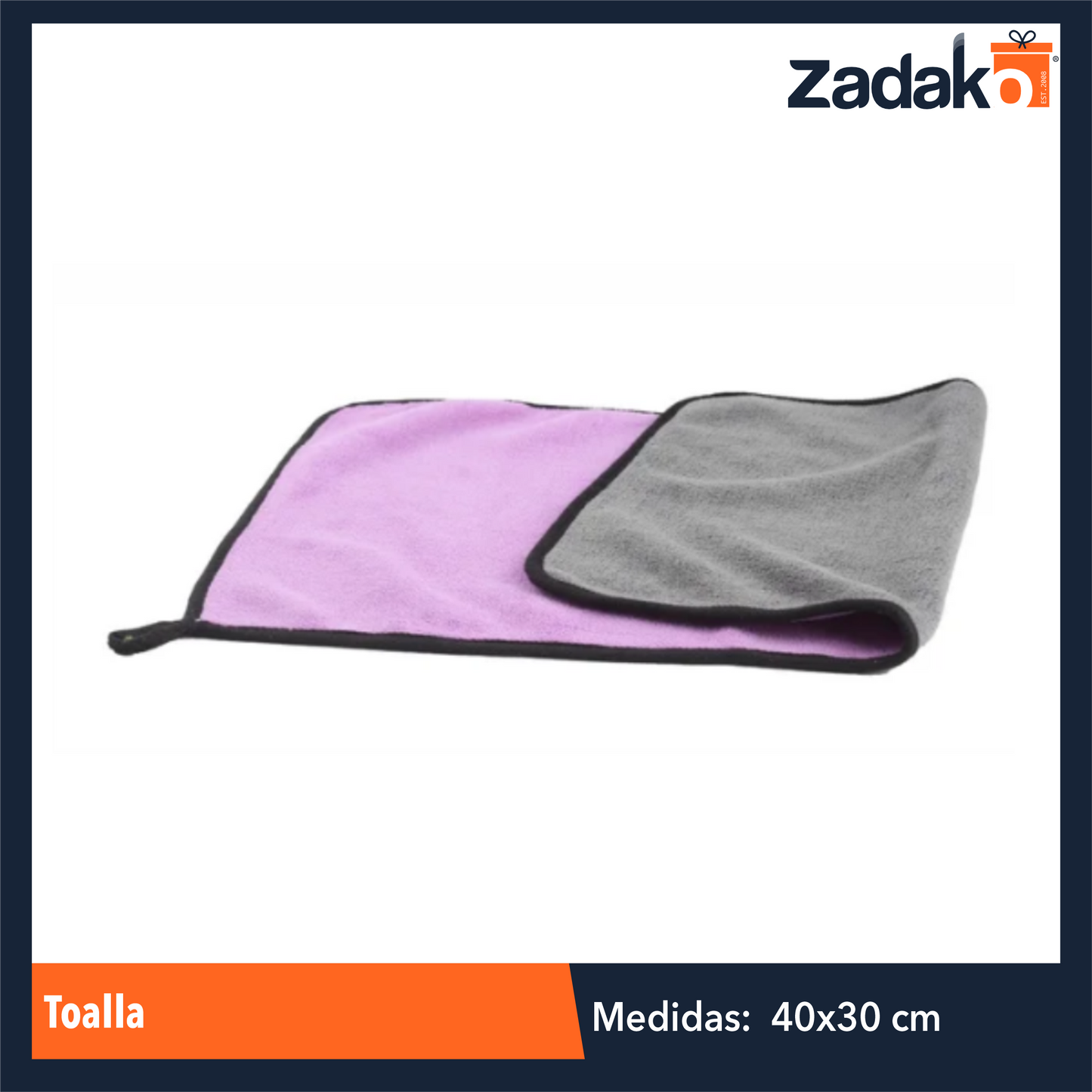 ZM-0062 TOALLA DE 30 X 40 CM CON 1 PZ O CAJA CON 1200 PZS