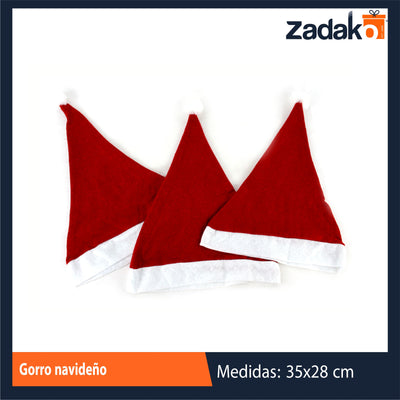 ZN-0046 GORRO NAVIDEÑO, CON 12 PZS, O CAJA CON 100 PQTS