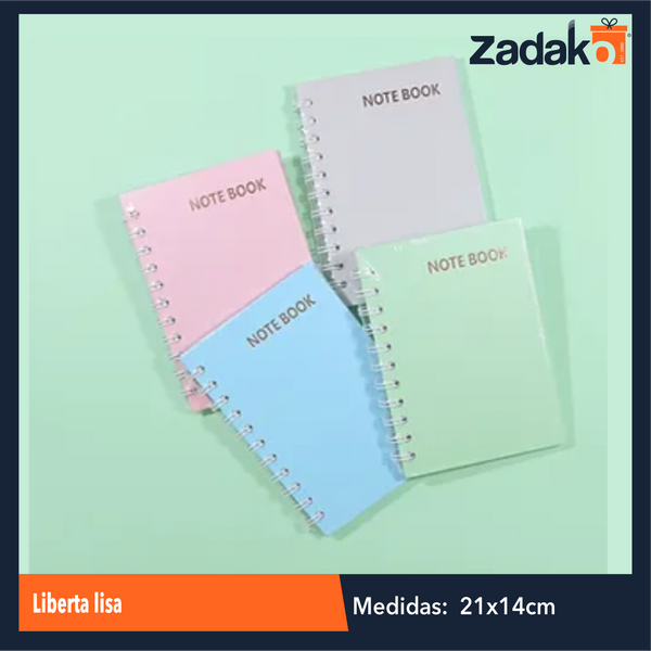 ZP-1107  HFY-10285 LIBRETA LISA CON 1 PZ O CAJA CON 60 PZS